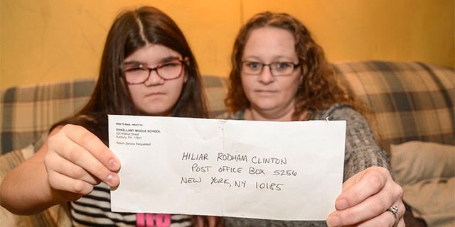 A Pennsylvania teacher said he intentionally misspelled Hillary Clinton's name in a letter written by his 11-year-old student.