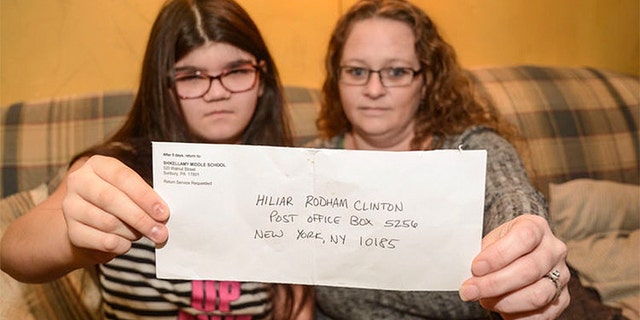 A Pennsylvania teacher said he intentionally misspelled Hillary Clinton's name in a letter written by his 11-year-old student.
