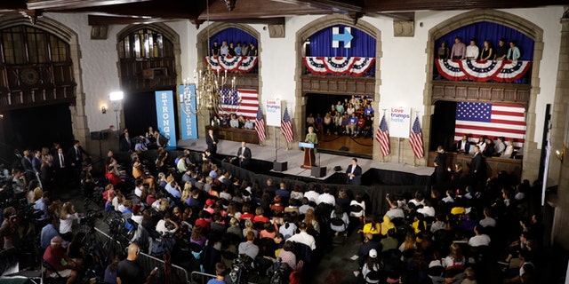Sept. 19, 2016: Hillary Clinton speaks at Temple University in Philadelphia.