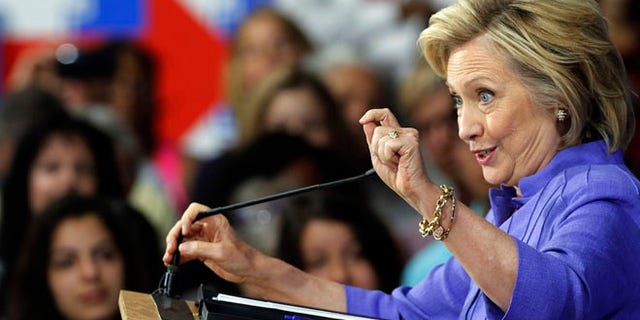Aug 10, 2015: Democratic presidential candidate Hillary Clinton announces her college affordability plan at Exeter High School, N.H. (AP)