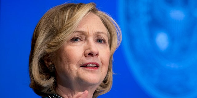 Dec. 3, 2014: Former Secretary of State Hillary Rodham Clinton speaks in Gaston Hall at Georgetown University in Washington.