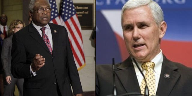 Shown here are Rep. James Clyburn, left, and Rep. Mike Pence. (Reuters/AP Photos)