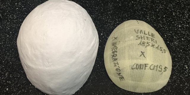 A photo of Sheri Valle's custom mold and the film used during the application process.