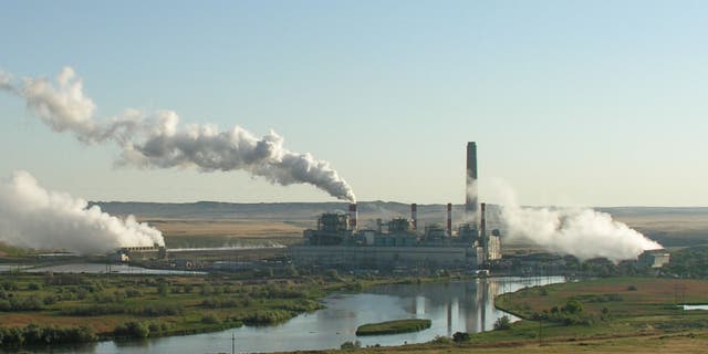 A coal plant is pictured