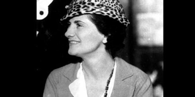 A headshot of French designer Gabrielle "Coco" Chanel, taken in 1934.