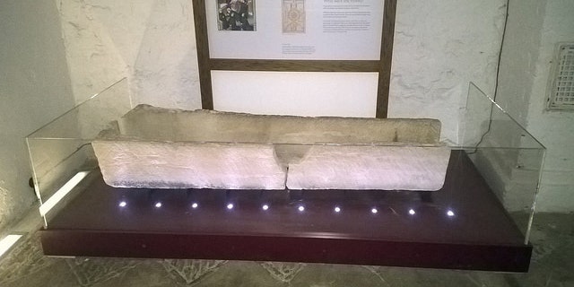 The coffin after it was damaged (Southend-on-Sea Borough Council).