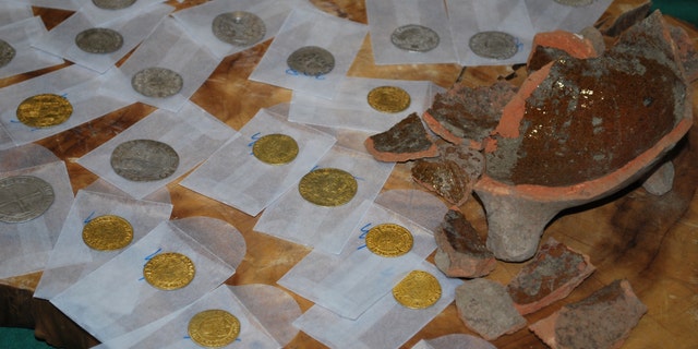 The pot of gold and silver coins was found during construction work in the Dutch province of Utrecht.