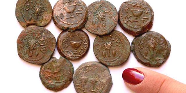 The coins are the last remnants of an ancient Jewish revolt against the Roman Empire (Eilat Mazar/ Hebrew University)