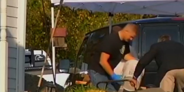 Oct. 2, 2013: Police performed investigative work after bones were found in a crawl space by a contractor working on a home in the Rensselaer County town of East Greenbush, across the Hudson River from Albany.
