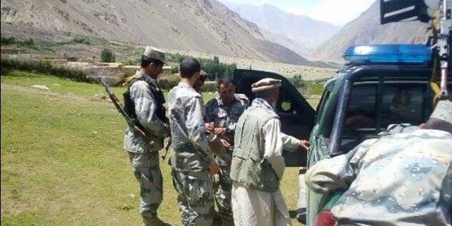 Col. Mohammad Nader and his battalion in Ishkasham this week.