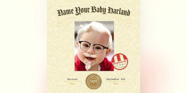 name your baby 'harland' kfc