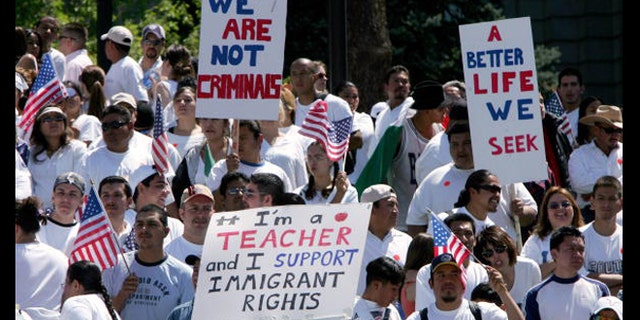 Immigrant rights rally in Colorado.