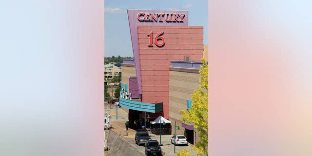 In this Friday, July 20, 2012 file photo, an overhead view from a neighboring rooftop gives a view of activities at the Century 16 theatre east of the Aurora Mall in Aurora, Colo.