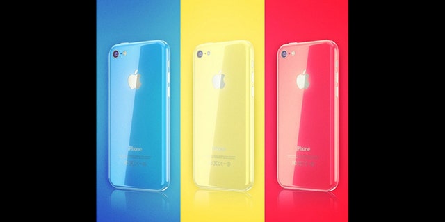 An artist's guess at what a color iPhone 5C might look like.