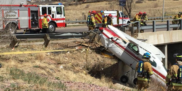 Three people were on the plane at the time, but only one person suffered minor injuries.