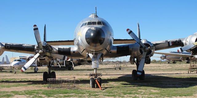 Shown here is the Columbine II, a former presidential aircraft now resting in Arizona.