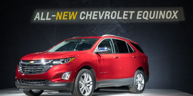 This photo provided by General Motors shows the 2018 Chevrolet Equinox compact SUV, Thursday, Sept. 22, 2016 in Chicago.  While sales of its main competitors are rising, the aging Chevrolet Equinox compact SUV has taken a dramatic tumble so far this year in the fastest-growing part of the U.S. market. General Motors is hoping to turn that around when it replaces the Equinox with a revamped model that goes on sale early next year. (Steve Fecht/General Motors via AP)