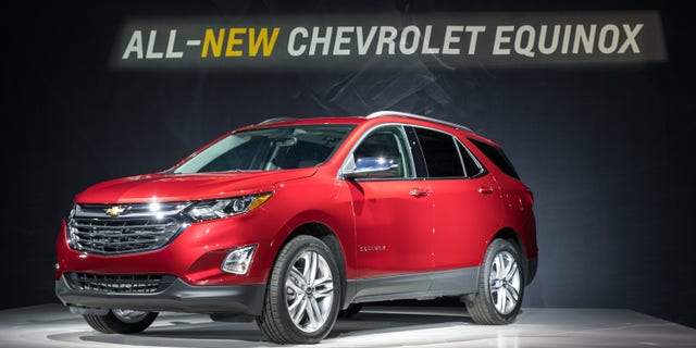 This photo provided by General Motors shows the 2018 Chevrolet Equinox compact SUV, Thursday, Sept. 22, 2016 in Chicago. While sales of its main competitors are rising, the aging Chevrolet Equinox compact SUV has taken a dramatic tumble so far this year in the fastest-growing part of the U.S. market. General Motors is hoping to turn that around when it replaces the Equinox with a revamped model that goes on sale early next year. (Steve Fecht/General Motors via AP)