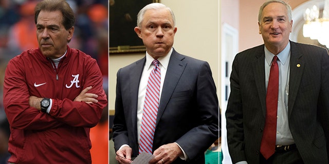 University of Alabama football coach Nick Saban, Attorney General Jeff Sessions and outgoing GOP Sen. Luther Strange received write-in votes in Tuesday’s Senate race.