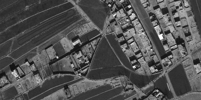 This Jan. 15, 2011 satellite image provided by DigitalGlobe shows the compound, center left, in Abbottabad, Pakistan, where Usama bin Laden lived.