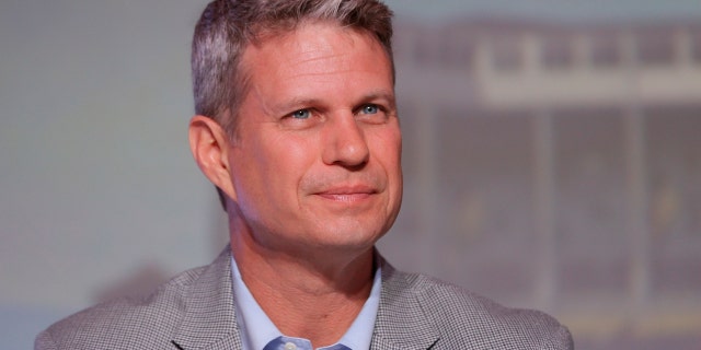 FILE - In this Sept. 19, 2015, file photo, Rep. Bill Huizenga, R-Mich., is seen during a congressional panel at the 2016 Mackinac Republican Leadership Conference in Mackinac Island, Mich. Huizenga cited a decision to delay treatment of his son's broken arm as an example of the kind of choices Americans would face if Republicans' repeal of the health care law shifts more out-of-pocket costs to consumers. He told Michigan news site MLive.com that he and his wife opted to place a splint on their son's arm and wait until the next morning to take him to the doctor rather than seek immediate but more costly treatment at an emergency room. (AP Photo/Carlos Osorio, File)