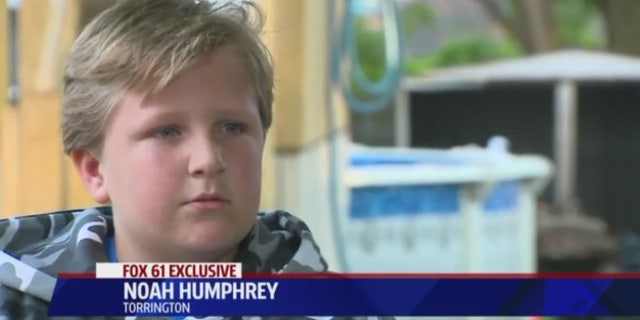 Noah Humphrey is being hailed as a hero after he saved his grandfather from drowning in a pool.