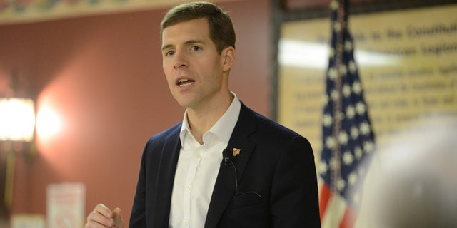 FILE PHOTO: Conor Lamb delivers a speech at his campaign rally in Houston, Pennsylvania, U.S. January 13, 2018. REUTERS/Alan Freed/File Photo - RC18297AEFD0