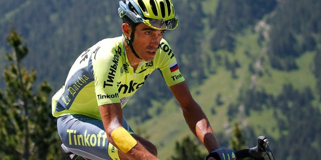 Spain's Alberto Contador during the ninth stage of the Tour de France in Andorra, Sunday, July 10, 2016.
