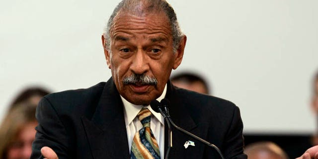 This 2009 file photo shows Rep. John Conyers at an event in Dearborn, Mich.