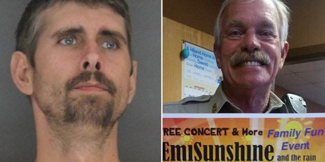 Billy Jones, left, is suspected of fatally shooting Sebastian County Sheriff's Deputy Bill Cooper, right, and Hackett Chief of Police Darrell Spells