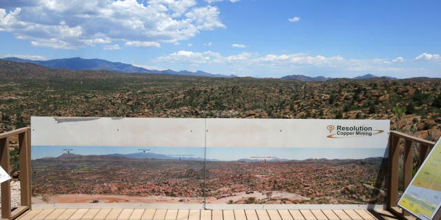 A view of the proposed Resolution copper mine.