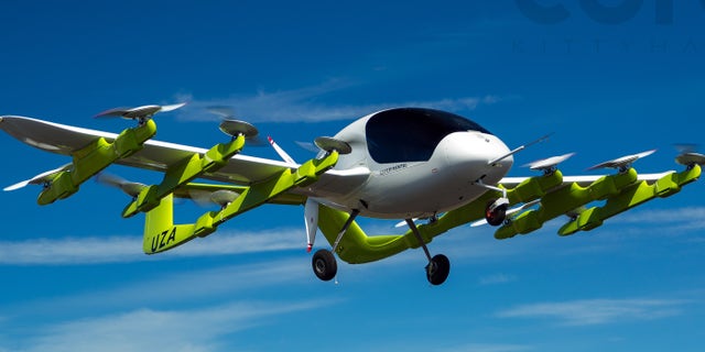 Kitty Hawk's flying taxi, known as Cora, can be seen in the image above.