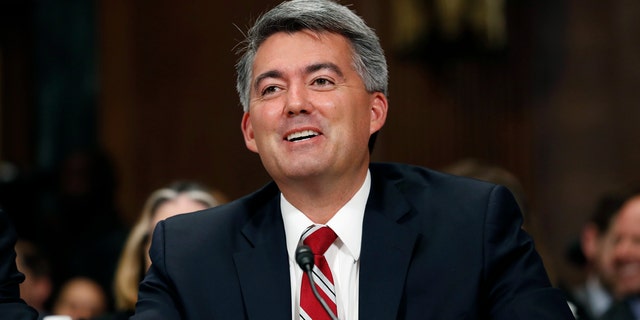 Sen. Cory Gardner, R-Colo., addresses a Senate Judiciary Committee meeting on Capitol Hill.
