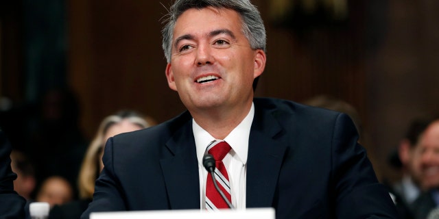 Sen. Cory Gardner, R-Colo., addresses a Senate Judiciary Committee meeting on Capitol Hill.