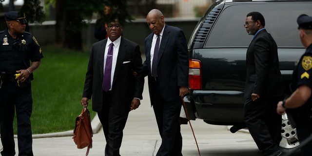 Bill Cosby arrives for his sexual assault trial at the Montgomery County Courthouse, Tuesday, June 6, 2017 in Norristown, Pa.