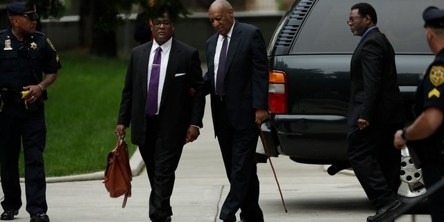 Bill Cosby arrives for his sexual assault trial at the Montgomery County Courthouse, Tuesday, June 6, 2017 in Norristown, Pa.