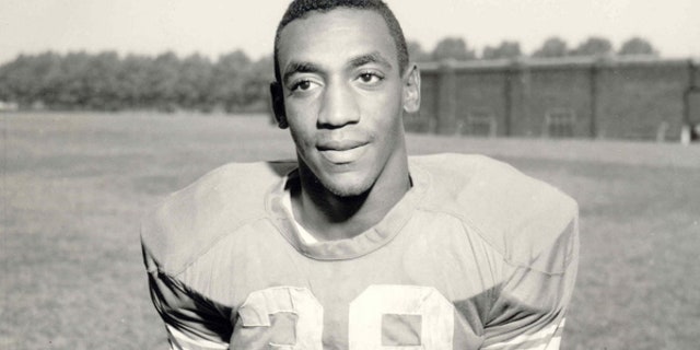 An undated photo of Bill Cosby when he played fullback for the Temple Owls in the early 1960s.