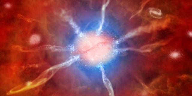 It's a galaxy that gives births to more stars in a day than ours does in a year. Astronomers used NASA's X-Ray telescope to spot this distant galaxy creating about 740 new stars a year. By comparison our Milky Way galaxy spawns just about one new star each year. This new galaxy is about 5.7 billion light years away. It is in the center of a recently discovered cluster of galaxies that give the brightest x-ray glow astronomers have seen. The study appears Wednesday in the journal Nature.