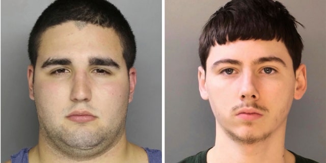 This combination of file photos provided by the Bucks County District Attorney's Office in Doylestown, Pa., shows Cosmo DiNardo, left, and his cousin shows Sean Kratz.
