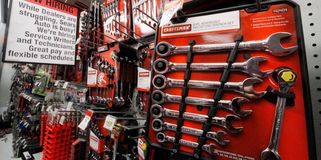 An assortment of Craftsman wrenches