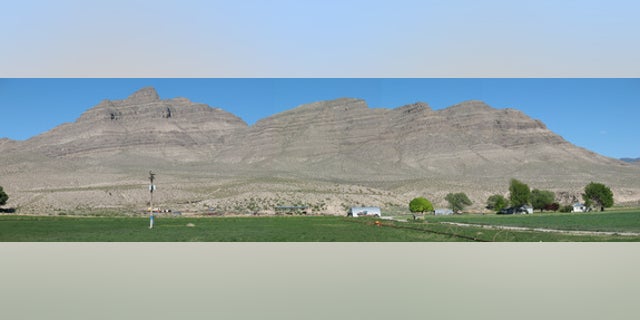 Alamo impact crater rocks exposed near Hiko, Nevada.