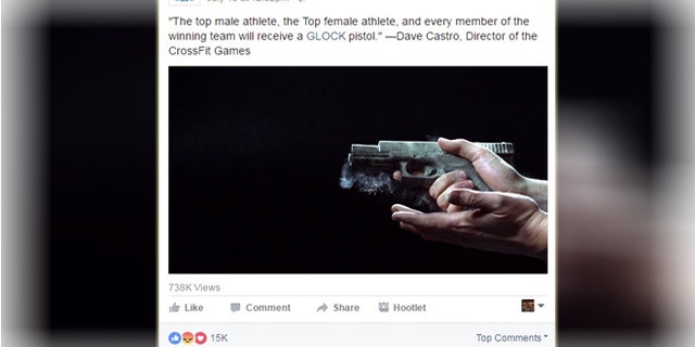 The founder of the hugely popular CrossFit Games recently announced that he would be giving away the pistols to athletes that win the competition referring to it as "Glock for the podium.”