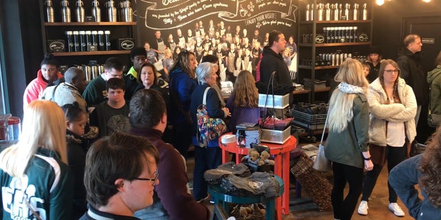 Up to 500 customers come into the coffee shop everyday.