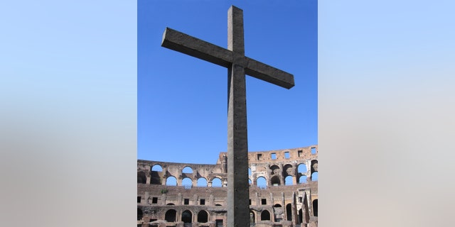 The Cross of Martyrs in the ruins of the Colosseum, Rome. (iStock)