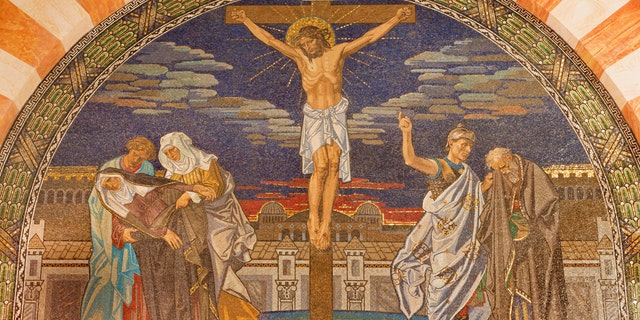 File photo - The Crucifixion. Mosaic in Evangelical Lutheran Church of Ascension, Jerusalem (iStock)
