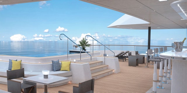 Each ship includes 149 suites with private balconies, a spa, signature restaurant and lounges with onboard entertainment