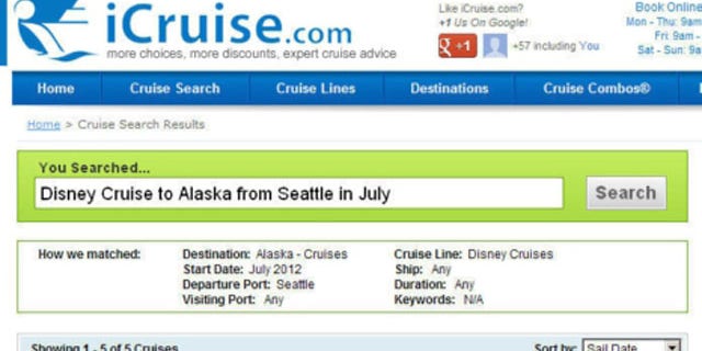 iCruise.com launches Cruise Finder Plus Free-Text Search Box which allows users to search for cruises in naturally spoken phrases. (PRNewsFoto/WMPH Vacations)