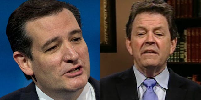Shown here are Sen. Ted Cruz, R-Texas, left, and economist Art Laffer.