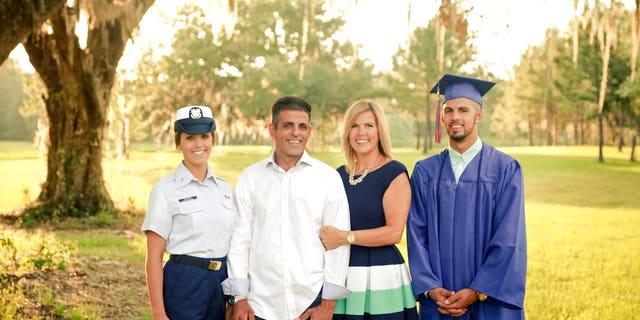 Rudy Blanco, his wife Shelly, daughter Hannah and son Noah in Perry, Florida.