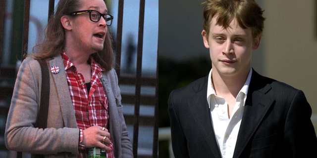 Actor Macaulay Culkin in 2016 (left) and in 2005 (right).